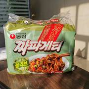 韩国进口农心炸酱面五连包140g*5袋韩式泡面，好劲道拉面速食方便面