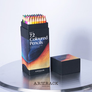 跨境彩色铅笔套装72色油性，彩铅绘画彩铅笔设计师款纸筒装