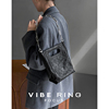 Vibe Ring/小众暗黑褶皱链条手机包头层牛皮手拎包单肩斜挎小包包
