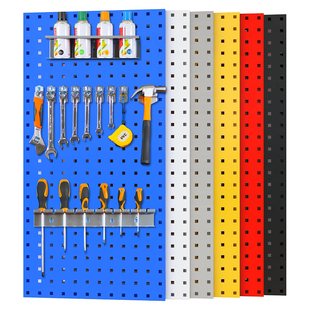 洞洞板烘焙方孔五金，工具架挂墙板挂架万能汽车美容工具挂板展示架