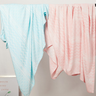 盖毯婴儿竹纤维毛巾被双层单人，儿童夏季空调被子，薄款午睡冰丝毯子