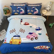 儿童床上用品四件套纯棉男孩卡通，小汽车恐龙宇航员，1米2床上三件套