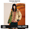 TeenieWeenie小熊仿羊羔绒拼接短款棉服外套小个子女秋冬