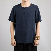 断码丨中国风夏季男装棉麻短袖T恤