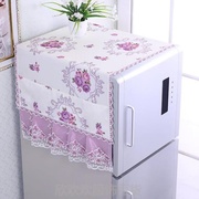 冰箱盖巾冰箱罩防尘罩对开门冰箱巾田园布艺，对开门滚筒洗衣机