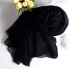 杭州丝绸100%桑蚕丝丝巾，2024春秋夏季百搭围巾，真丝女披肩纯色黑色