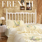 法式奶油风全实木床现代简约白色，1.8米温莎床，单人公主床美式复古