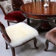 纯羊毛沙发垫坐垫凳椅垫单人沙发垫方垫皮毛一体加厚保暖毛毛垫