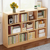 实木书柜家用落地置物架简易多层儿童玩具收纳架客厅自由组合书架