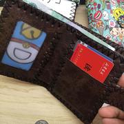 学生小巧包女短款卡通，可爱软皮夹折叠钱夹，内置拉链零钱包网系复古