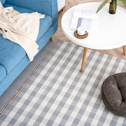 120x180cm棉线编织彩色条纹透气大地毯简约透气家用客厅书房地