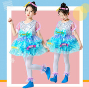 六一糖果彩色演出小短裙活力，百搭学生幼儿蓬蓬，半身纱裙舞蹈表演服