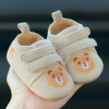 婴儿鞋秋冬季0-1岁新生儿卡通鞋子，男女宝宝软底，灯芯绒保暖学步鞋2