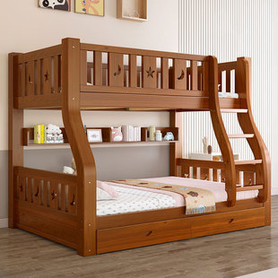 全实木上下床双层床上下铺木床，高低床子母床成人儿童床小户型家用