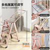 梯子家用折叠晾衣架室内多功能两用伸缩人字梯铝合金加厚晒被楼梯