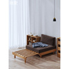 驰麦实木沙发床橡木现代简约抽拉小户型折叠榻榻米1.2伸缩单人床1