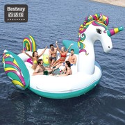 Bestway巨型充气浮岛坐骑大人浮岛天马浮排成人泳圈水上超大浮床