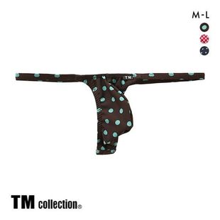 TM collection男士内裤日本制性感情趣紧身个性印花低腰丁字T裤红