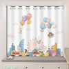 儿童房窗帘女孩卧室粉色卡通图案遮光2021年免打孔安装飘窗