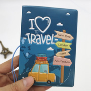 可爱护照证件包女士韩版护照保护套机票签证护照夹收纳包旅游
