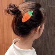 儿童毛线针织水果发夹女童发卡夹子头饰韩国少女可爱卡通发饰网红