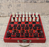 创意国际象棋中号兵马俑棋子仿古木制折叠棋盘立体象棋卡通人物棋