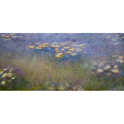 莫奈油画Claude Monet睡莲复制 客厅沙发装饰画印象派风景画手绘