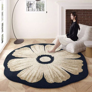法式花朵异形沙发地毯客厅吸水防滑茶几毯家用易打理(易打理)仿羊绒地毯