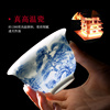 高档景德镇白瓷功夫茶具套装，家用中式高档陶瓷，手绘青花瓷盖碗茶杯