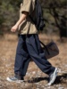 藏青色日系cityboy裤子男，廓形美式伞兵工装裤，运动户外登山冲锋裤
