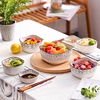 松发home瓷器日式田园风餐具，微波烤箱碗盘组合沙拉，碗拍3件