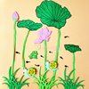 幼儿园装饰板报布置贴画夏天主题泡沫立体荷叶花朵小草组合墙贴