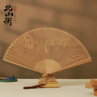 杭州特产中国风扇子手工折扇苏州如意扇工艺男女定制古风扇