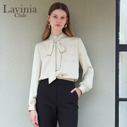 Lavinia拉维妮娅春雪纺长袖衬衫女装通勤OL上衣法式优雅气质