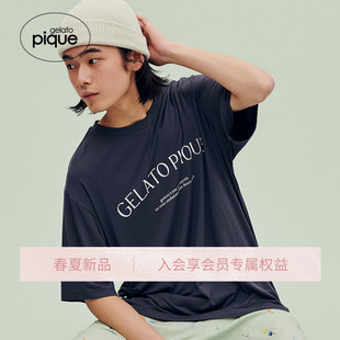 gelatopique24春夏男女同款睡衣字母短袖，t恤情侣pmct241281