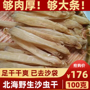 北海特产大沙虫干货100g 野生干沙虫特级已去沙袋拍5份500g非湛江