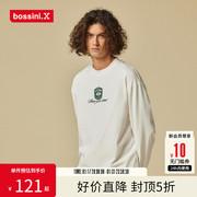 bossini.x男装春夏自行车，系列男女同款宽松针织，长袖t恤