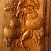 中式古典浮雕木板画 家具柜门装饰实木贴花壁挂摆件多用木雕版画