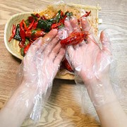 1包100只一次性手套家用食品级餐饮商用厨房PE薄膜手套