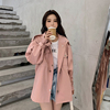 粉色风衣外套女秋季2022短款韩系风格穿搭小个子今年流行夹克
