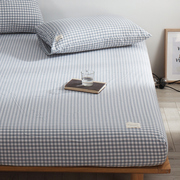 水洗棉床笠单件纯棉，床罩全棉席梦思床垫，保护套子1.5m1.8米可定制