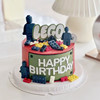 儿童生日蛋糕装饰摆件机器人乐高积木方块模具男孩蛋糕插牌插件