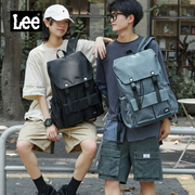 Lee双肩包女2023潮流书包男大学生旅游背包大容量轻便登山包