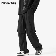 ProteusBoy裤子男款春秋夏季男士美式户外直筒宽松工装休闲长裤潮