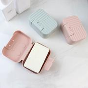 密封带盖肥皂盒旅行锁扣香皂盒，卫生间肥皂托浴室，防水创意香皂架