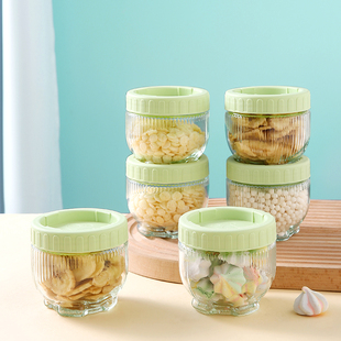 小密封罐创意猫爪储物罐家用玻璃收纳罐粮食杂粮干果储藏罐大口径