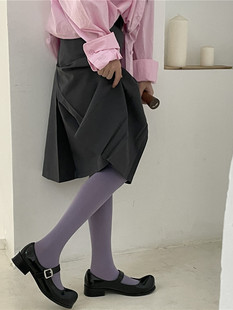 23秋季哑光纯色香芋紫天鹅绒丝袜子，基础百搭糖果彩色打底连裤袜