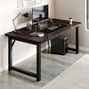 之林语桌子电脑桌台式简易办公家用书桌卧室长桌子工作台黑橡木色