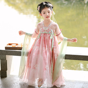 汉服女童夏季儿童2025新款古风超仙薄款夏装中国风女孩古装连衣裙