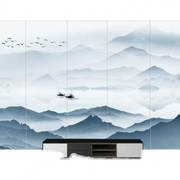 定制厂促新中式竹木纤维集成墙板背景墙画客厅电视墙面装饰沙发茶